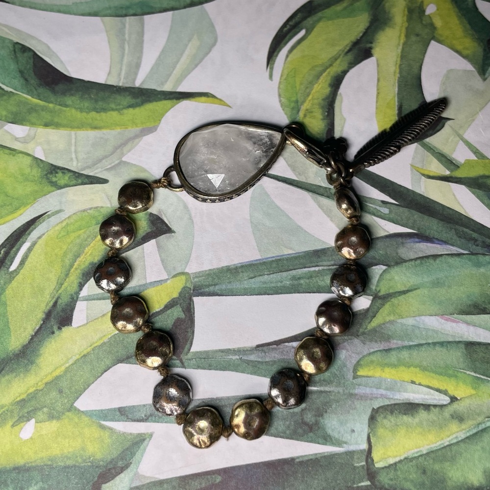 Lucky Brand Feather Quartz Bracelet